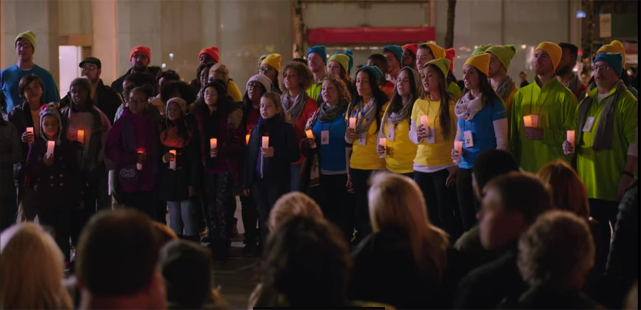 Microsoft holiday harmony video still