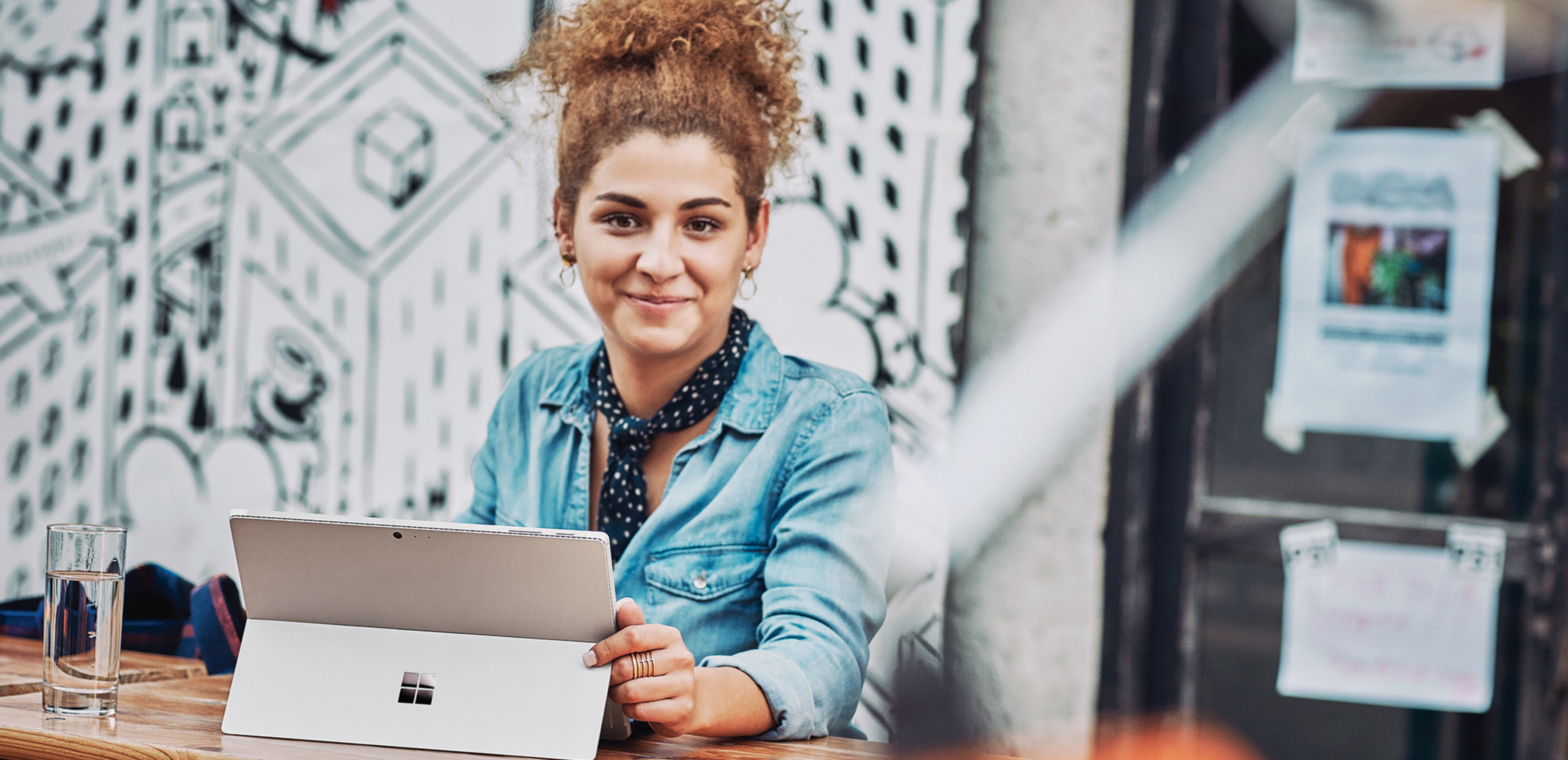 Woman with Surface Pro 4