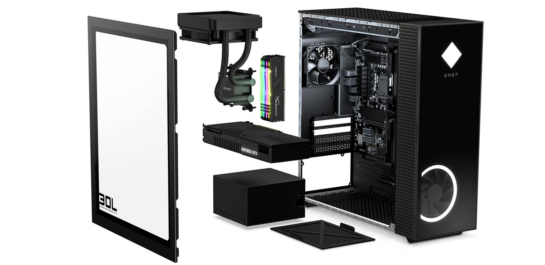 Exploded view of OMEN 30L Desktop