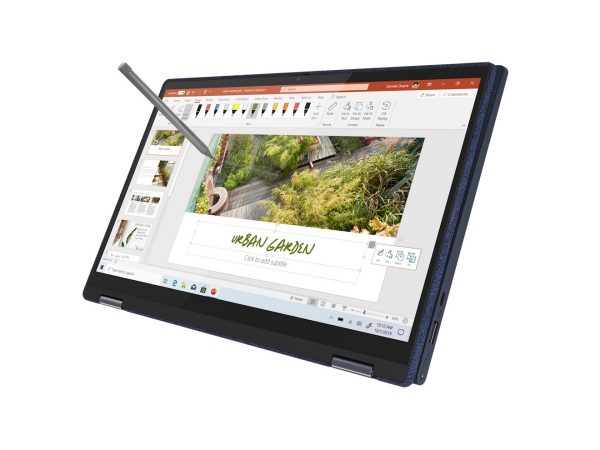 Lenovo Yoga 6 shown with pen hovering over screen editing an image