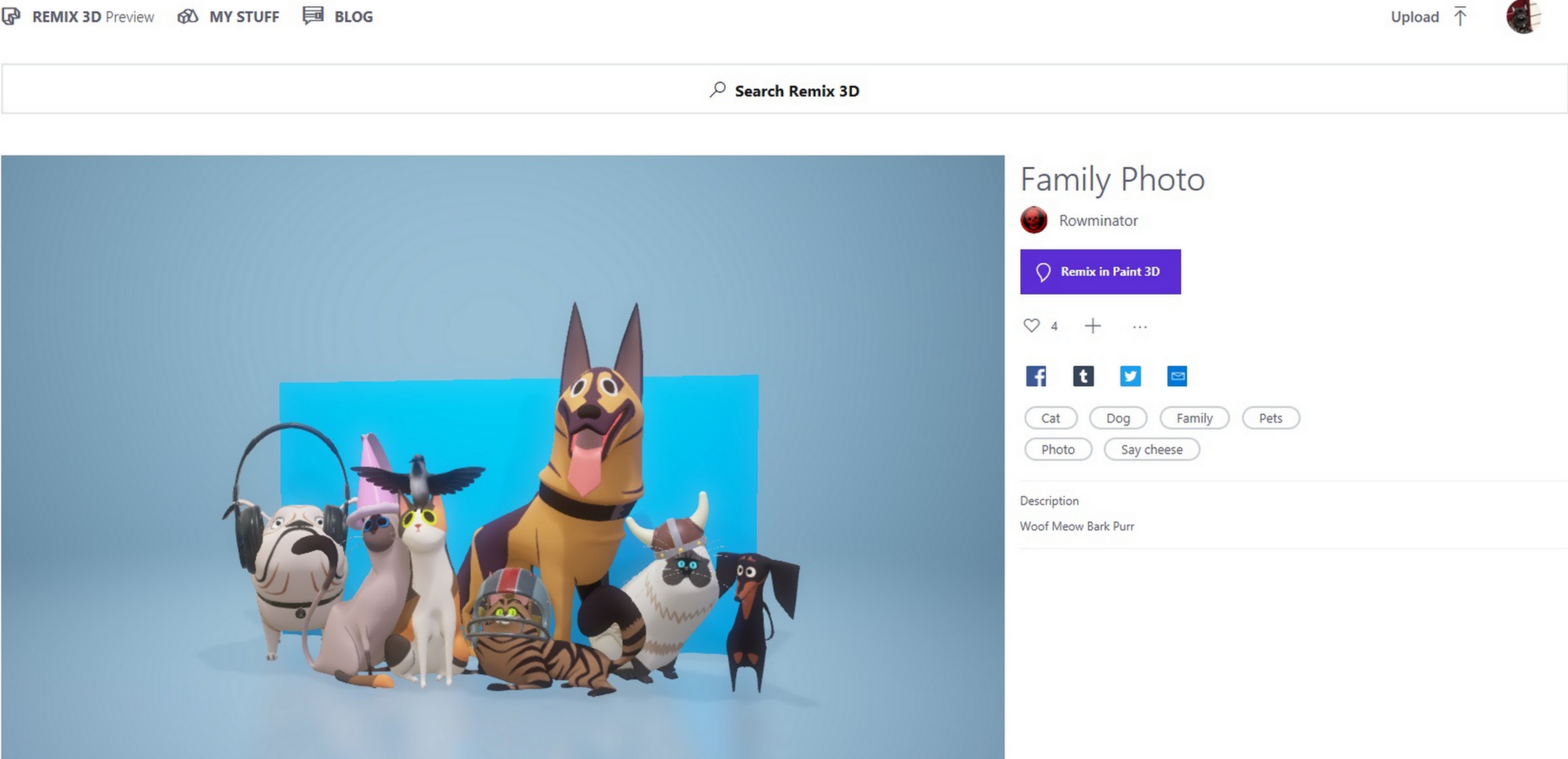 The newest update to Remix 3D