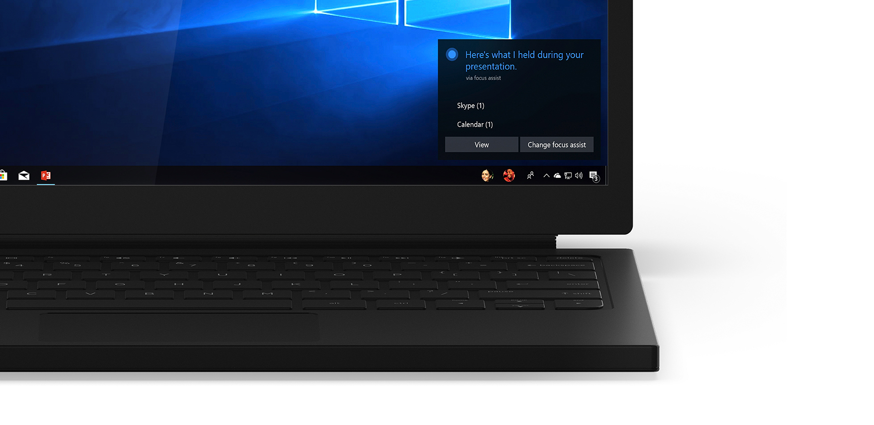 Focus assist shown on a Windows 10 PC