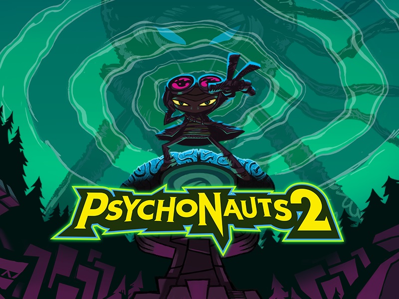 Dynamic psychonate in the middle of the green background