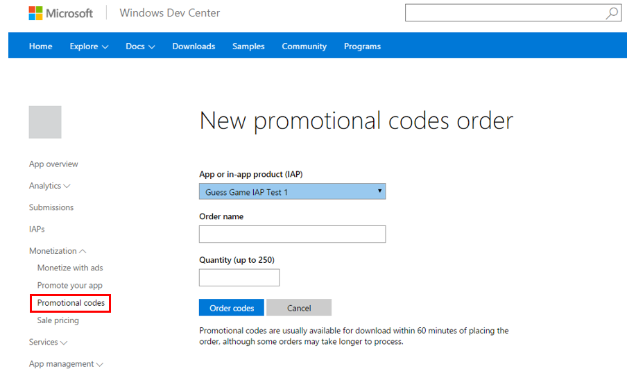 1_PromoCodesDevCenterNewCodes