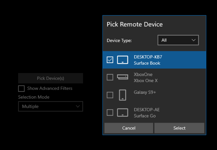Documentation for RemoteDevicePicker. 
