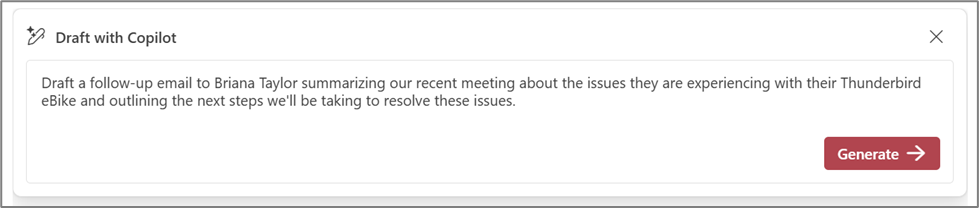 Copilot in Outlook のプロンプトの例