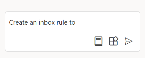 Copilot for Outlook のプロンプトのスクリーンショット