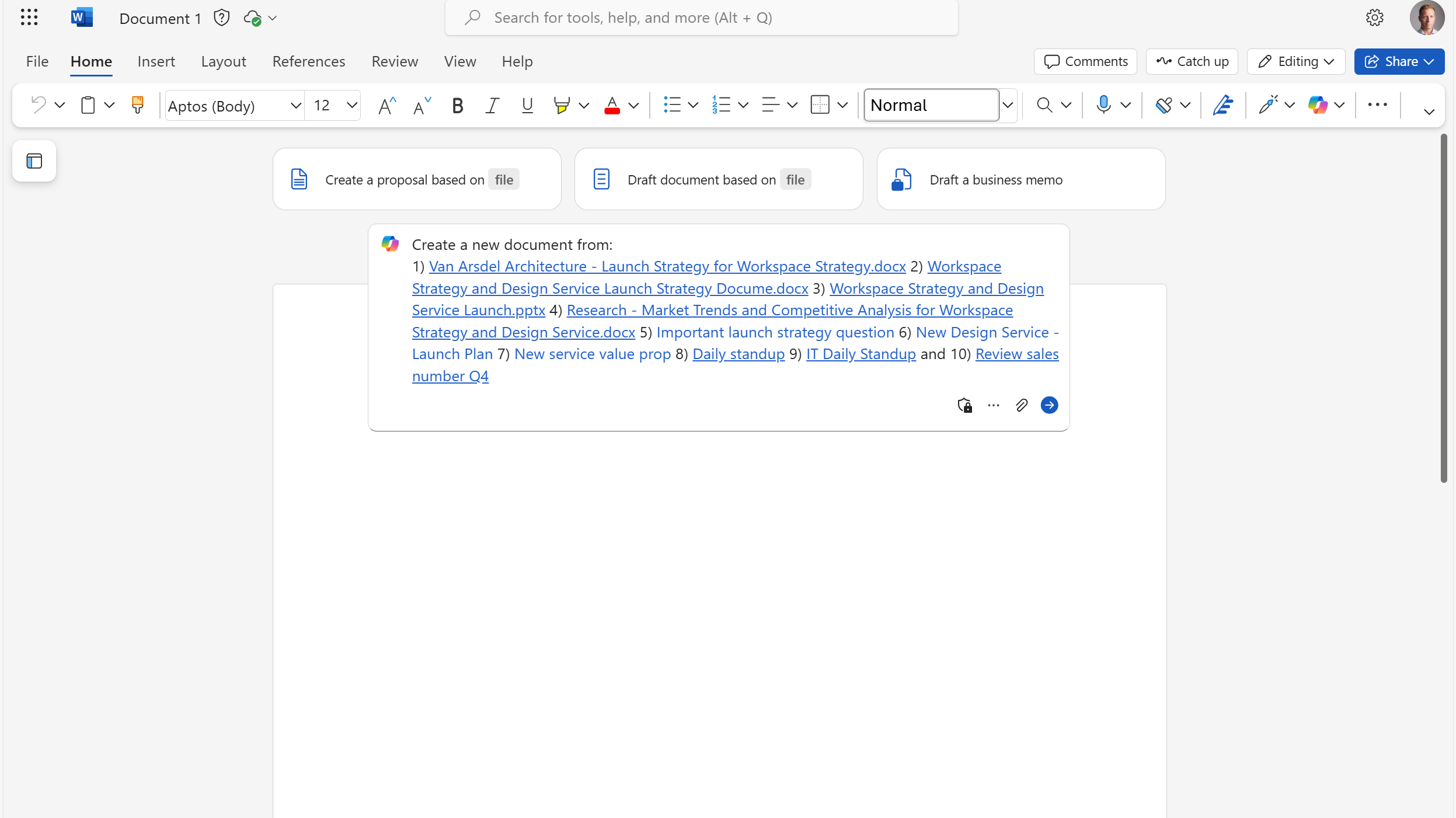 Copilot in Word のプロンプトの参照が最大 10 件、参照全体の合計の長さが従来の 4 倍に拡張