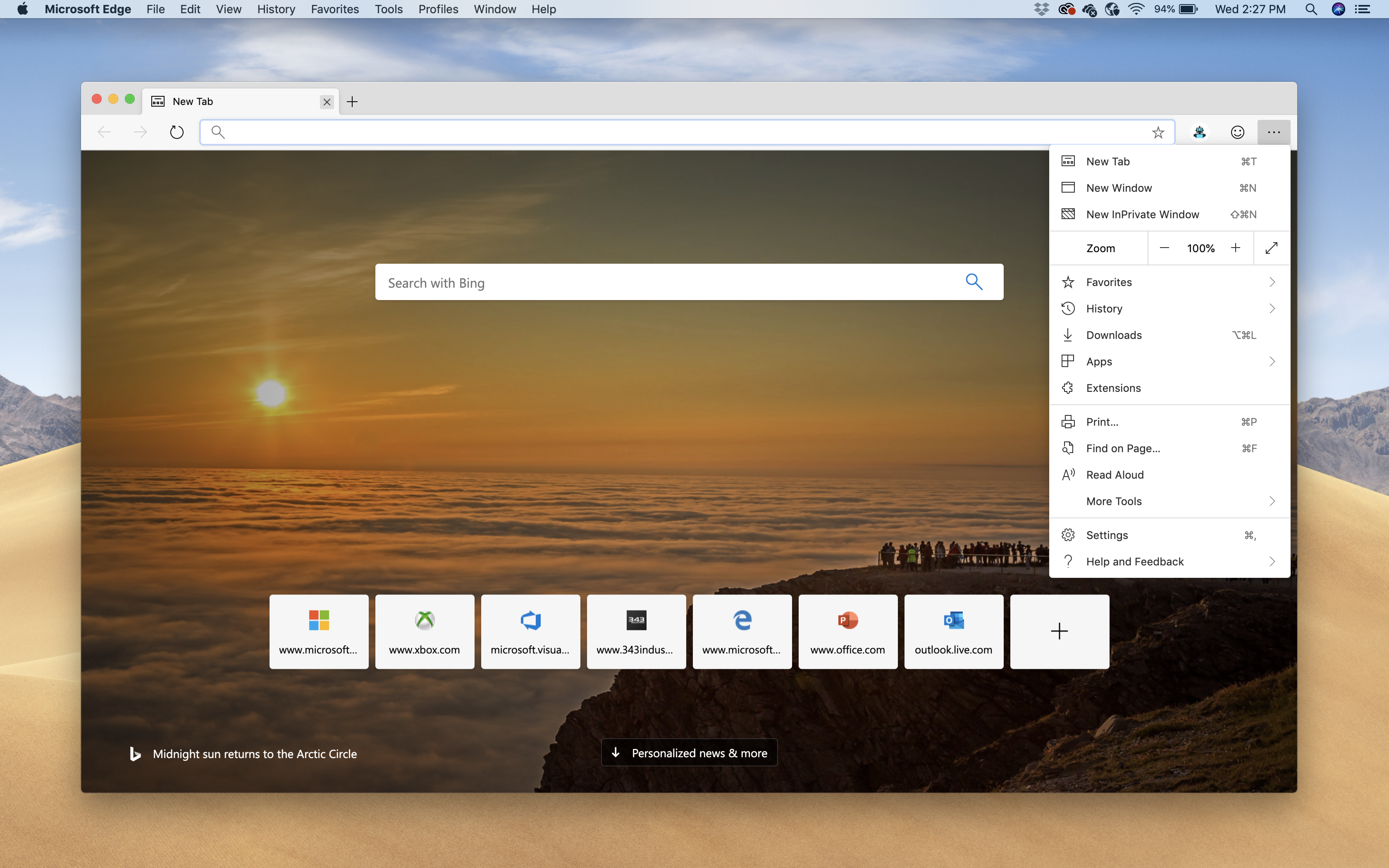 Screen capture showing Microsoft Edge running on macOS.