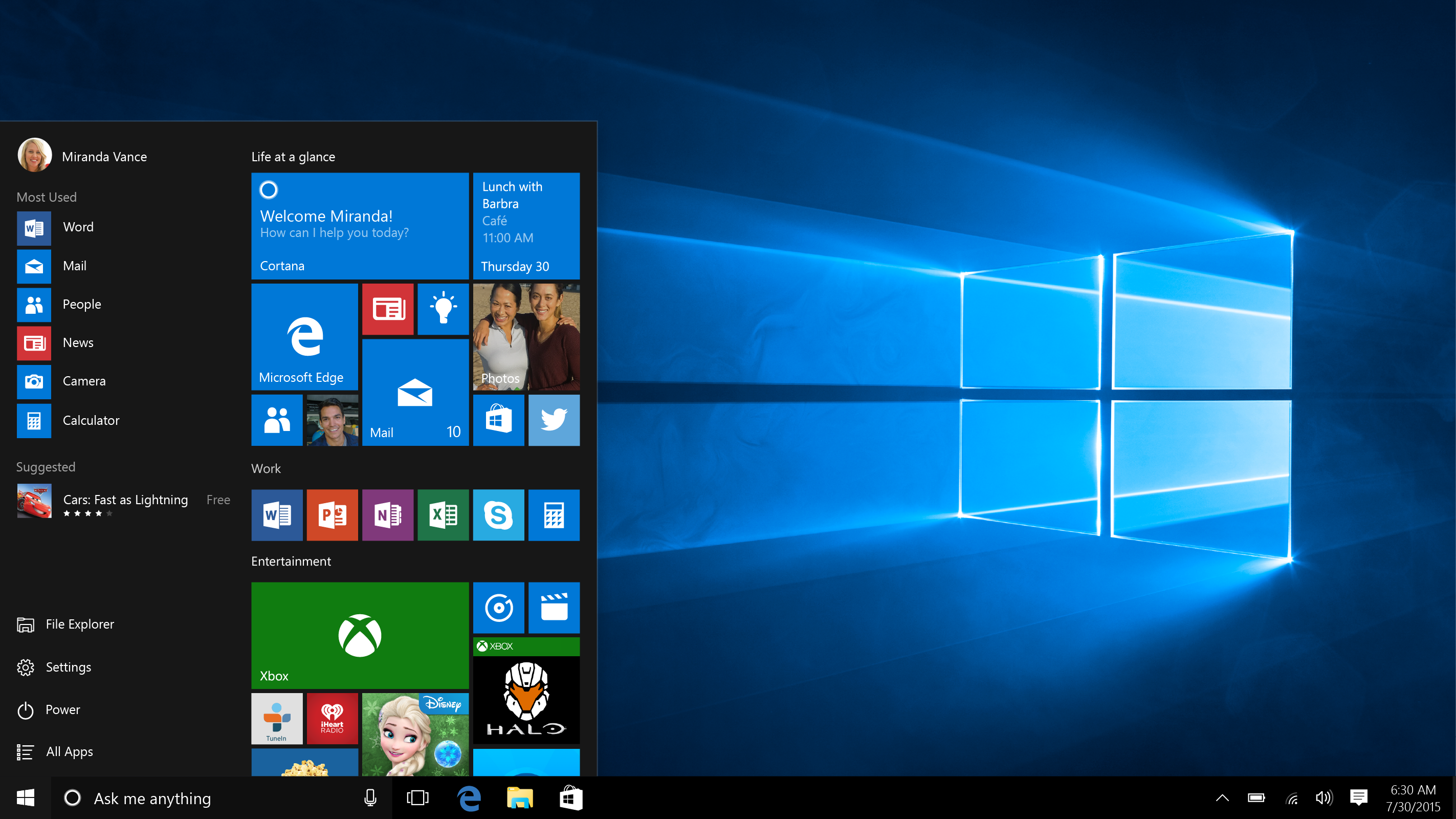 Win10 Start